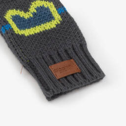 Boboli-Boys Charcoal Soft Knit Gloves | Childrensalon Outlet