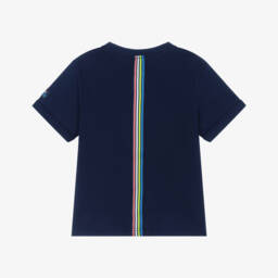 Boboli-Классическая хлопковая футболка синего цвета для мальчиков | Childrensalon Outlet