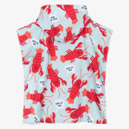 Boboli-Пончо с капюшоном для мальчиков в прибрежном синем цвете | Childrensalon Outlet