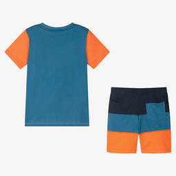 Boboli-Boys Colourblock Cotton Shorts Set | Childrensalon Outlet