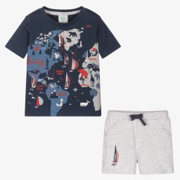 Boboli-Boys Cotton Jersey Shorts Set | Childrensalon Outlet