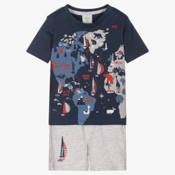 Boboli-Boys Cotton Jersey Shorts Set | Childrensalon Outlet