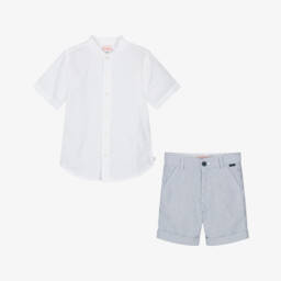 Boboli-طقم شورت مخطط قطني للأولاد | Childrensalon Outlet