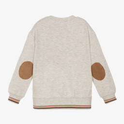 Boboli-Boys Cream Cotton Fox Jumper | Childrensalon Outlet