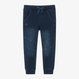 Boboli-Boys Dark Blue Denim-Look Joggers | Childrensalon Outlet