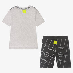 Boboli-Серая футболка и шорты из хлопка | Childrensalon Outlet