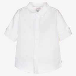 Boboli-Boys Grey Linen Trouser Set  | Childrensalon Outlet