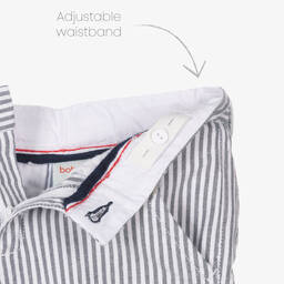 Boboli-Серая рубашка и брюки из хлопка в полоску | Childrensalon Outlet