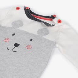 Boboli-Boys Ivory Bear Playsuit | Childrensalon Outlet