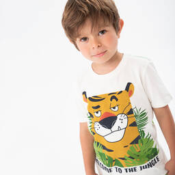 Boboli-Boys Ivory & Green Cotton Shorts Set | Childrensalon Outlet