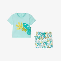 Boboli-Комплект синих шорт для мальчиков Джунгли Приключение | Childrensalon Outlet