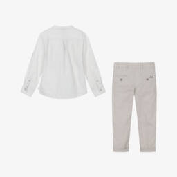 Boboli-Льняной костюм светло-песочного цвета для мальчиков | Childrensalon Outlet