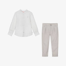 Boboli-Льняной костюм светло-песочного цвета для мальчиков | Childrensalon Outlet