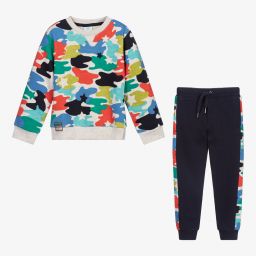 Boboli-Boys Multi Print Tracksuit | Childrensalon Outlet