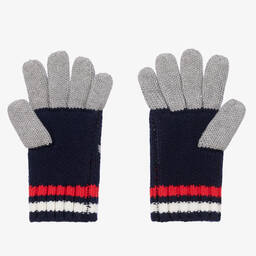 Boboli-Boys Navy Blue & Grey Rocket Gloves | Childrensalon Outlet