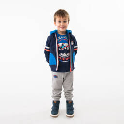 Boboli-Boys Navy Zip Jacket | Childrensalon Outlet