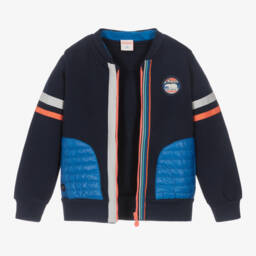 Boboli-Boys Navy Zip Jacket | Childrensalon Outlet
