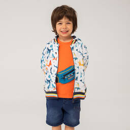 Boboli-Boys Orange & Blue Cotton Shorts Set | Childrensalon Outlet