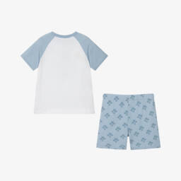 Boboli-Boys Tropical Blue Cotton Sleep Set | Childrensalon Outlet