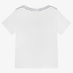 Boboli-Белая футболка с ящерицей | Childrensalon Outlet