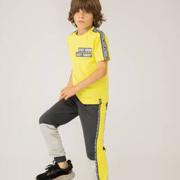 Boboli-Boys Yellow Top & Trouser Set | Childrensalon Outlet