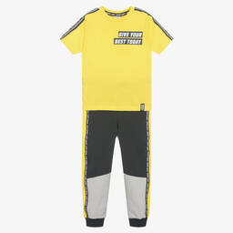 Boboli-Boys Yellow Top & Trouser Set | Childrensalon Outlet