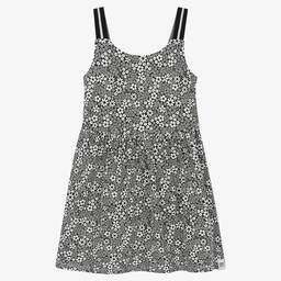 Boboli-Черное хлопковое платье в цветочек | Childrensalon Outlet