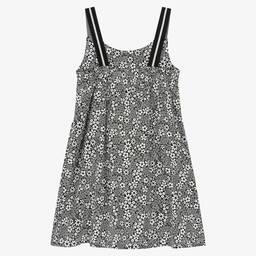 Boboli-Черное хлопковое платье в цветочек | Childrensalon Outlet