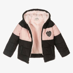 Boboli-Girls Black Puffer Jacket | Childrensalon Outlet
