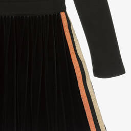 Boboli-Черное велюровое платье для девочек | Childrensalon Outlet