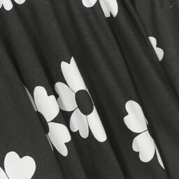 Boboli-Черная хлопковая юбка с белыми цветами | Childrensalon Outlet