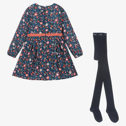 Bobux-طقم فستان بطبعة ورود لون كحلي | Childrensalon Outlet