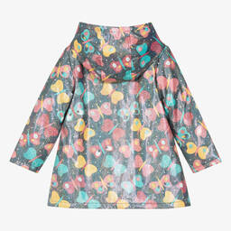 Boboli-Girls Blue Sparkly Butterfly Print Raincoat | Childrensalon Outlet