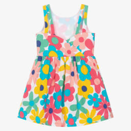 Boboli-Яркое хлопковое платье для девочек с цветочным принтом | Childrensalon Outlet