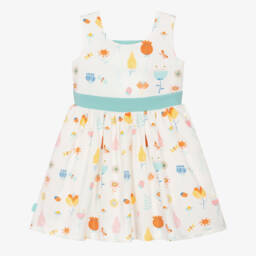 Boboli-فستان قطني مزهر للبنات | Childrensalon Outlet