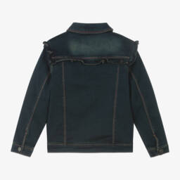 Boboli-Girls Classic Indigo Denim Jacket | Childrensalon Outlet