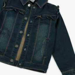 Boboli-Girls Classic Indigo Denim Jacket | Childrensalon Outlet