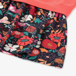 Boboli-Girls Coral Floral Jersey Dress | Childrensalon Outlet