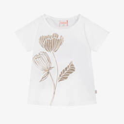Boboli-Girls Cotton Tee with Floral Design | Childrensalon Outlet