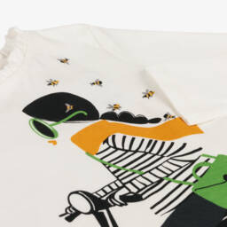 Boboli-Кремовый топ с черными брюками для девочек | Childrensalon Outlet