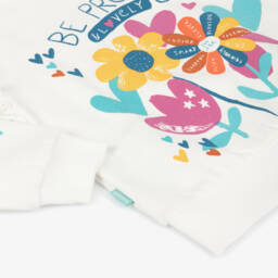 Boboli-Girls Cream Top & Turquoise Trousers Set | Childrensalon Outlet