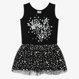 Boboli-Girls Elegant Black Diamond Dress | Childrensalon Outlet