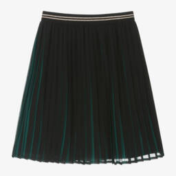 Boboli-Girls Emerald Pleated Chiffon Skirt | Childrensalon Outlet
