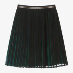 Boboli-Girls Emerald Pleated Chiffon Skirt | Childrensalon Outlet