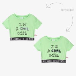 Boboli-Зеленый топ и серые джоггеры для девочек | Childrensalon Outlet