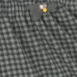 Boboli-Girls Grey Checked Jersey Skirt | Childrensalon Outlet