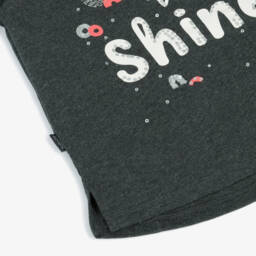 Boboli-Girls Grey Tulle Accent Top | Childrensalon Outlet