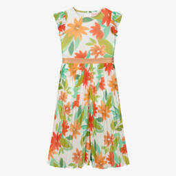 Boboli-Girls Ivory Blossom Crêpe Romper | Childrensalon Outlet