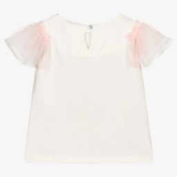 Boboli-Girls Ivory Mermaid T-Shirt | Childrensalon Outlet