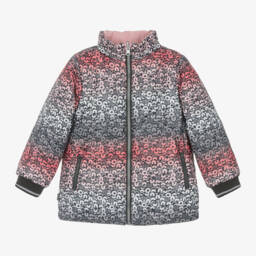Boboli-Girls Metallic Pink Hooded Jacket | Childrensalon Outlet